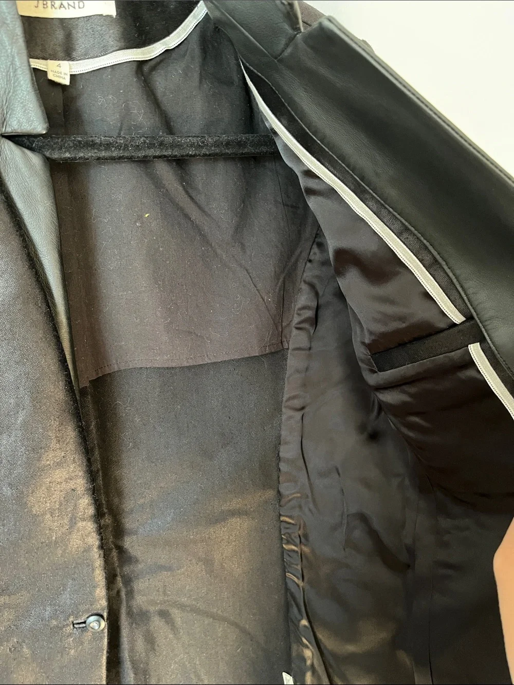J Brand Tailored Vamp Fantasy Jacket w detachable leather collar